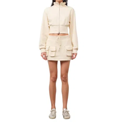 Loucia Alicia Cargo Mini Skort In Ivory In Multi