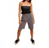 Loucia Avell Trouser Shorts In Slate Grey In Gray