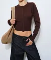 Loucia Cassandra Cardigan In Espresso Brown In Brown