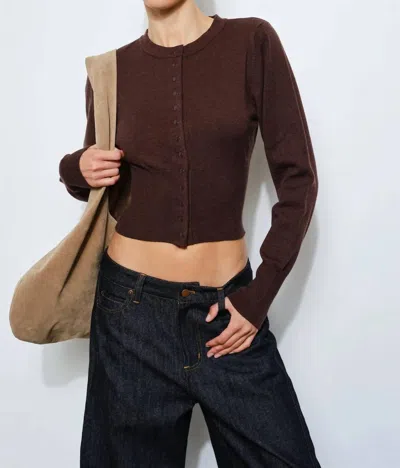 Loucia Cassandra Cardigan In Espresso Brown