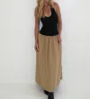 Loucia Golden Hour Maxi Dress In Black/khaki In Multi