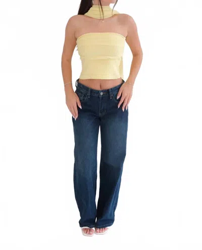 Loucia Lemon Scarf Top In Yellow