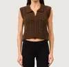 Loucia Ollie Sweater Vest In Brown In Brown