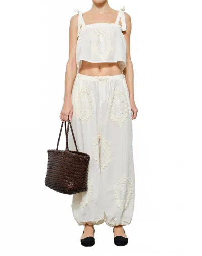 Loucia Owen Pant In Natural In White