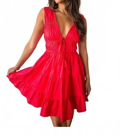 Loucia Salsa Steps Mini Dress In Red