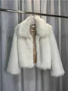 Loucia Women's Fernanda Soft Faux Fur Coat In White