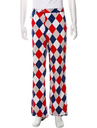 Pre-owned Loudmouth Golf Printed Joggers In Red