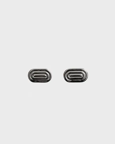 Louis Abel Oval Maze Earrings In Metallic