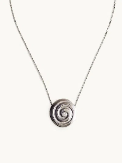 Louis Abel Uzu Mid Necklace Silver In Burgundy