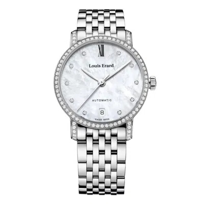 Pre-owned Louis Erard Women's 'excellence' Diamonds Mop Dial Automatic 68235fs14.bma34