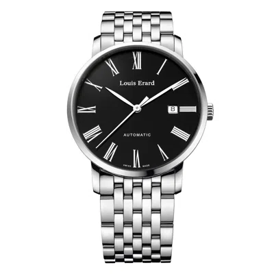 Pre-owned Louis Erard Louiserard Excellence, M, S/s, Blk-d,s/s-b,m A
