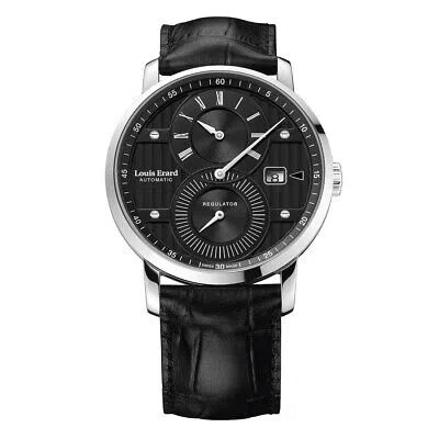 Pre-owned Louis Erard Louiserard Excellence, M, Strp, Blk Regltr-d,s/s-b,m A