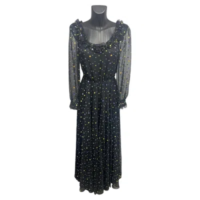 Pre-owned Louis Fèraud 1980's Louis Feraud Long Evening Dress In Black