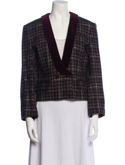 Pre-owned Louis Fèraud 1980's Wool Blazer In Red