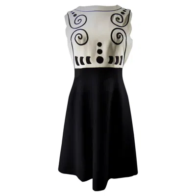 Pre-owned Louis Fèraud A Louis Féraud At Rembrandt Dress, Circa 1980 In Black