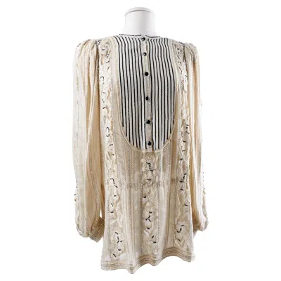 Pre-owned Louis Fèraud A Louis Féraud Sequin And Rhinestone Embroidered Tunic Dress - Fall 1984-1985 In Sand