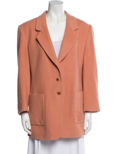 Pre-owned Louis Fèraud Angora Peacoat In Brown