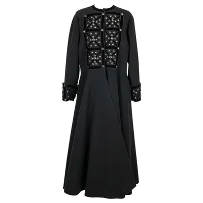 Pre-owned Louis Fèraud Louis Feraud Black Woollen Cloth Coat Haute Couture, 1978/1982