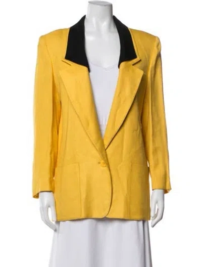 Pre-owned Louis Fèraud Blazer In Yellow