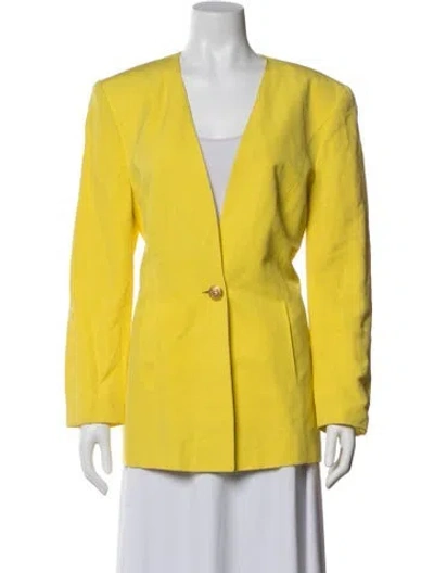 Pre-owned Louis Fèraud Blazer In Yellow