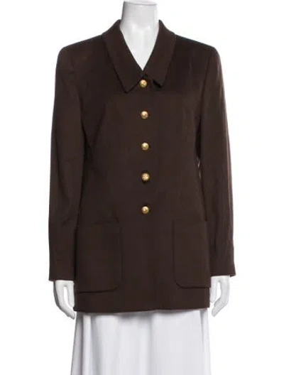 Pre-owned Louis Fèraud Cashmere Blazer In Brown