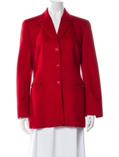 Pre-owned Louis Fèraud Cashmere Blazer In Red