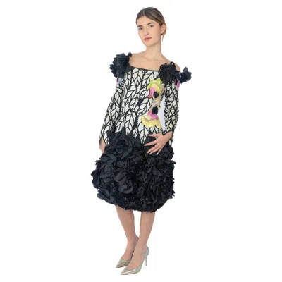 Pre-owned Louis Fèraud Louis Feraud Dress Haute Couture 1988 In Black