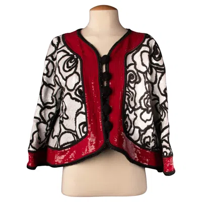 Pre-owned Louis Fèraud Embroidered Jacket By Louis Féraud Haute Couture In Sand