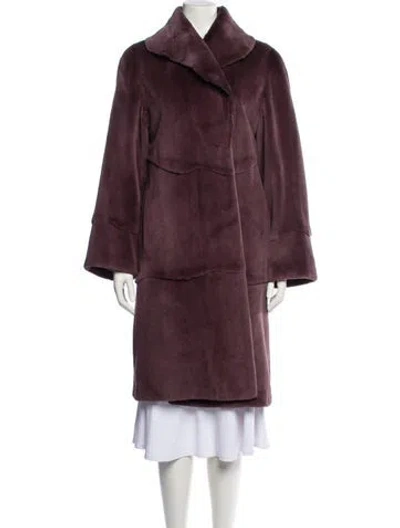 Pre-owned Louis Fèraud Faux Fur Coat In Purple