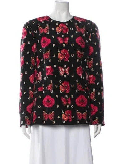 Pre-owned Louis Fèraud Floral Print Jacket In Multi