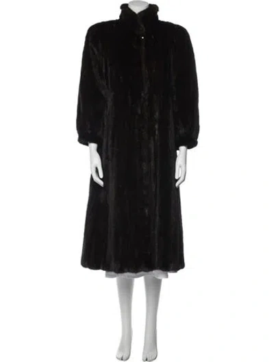 Pre-owned Louis Fèraud Fur Fur Coat In Brown