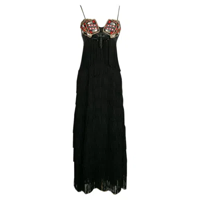 Pre-owned Louis Fèraud Louis Feraud Haute Couture Silk Dress In Black