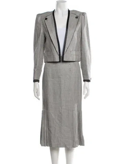 Pre-owned Louis Fèraud Houndstooth Print Skirt Set In Multi