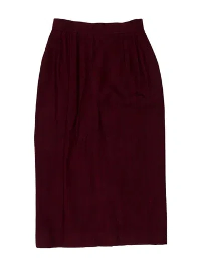 Pre-owned Louis Fèraud Knee-length Skirt In Burgundy