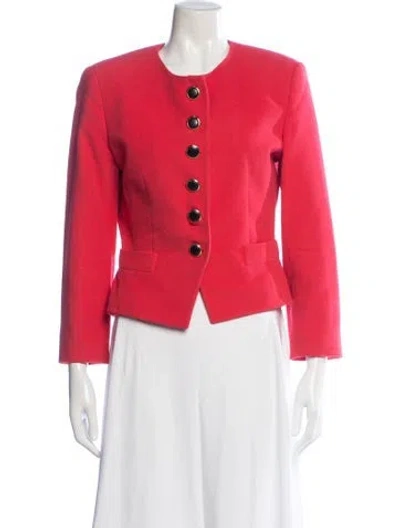 Pre-owned Louis Fèraud Lambswool Blazer In Pink