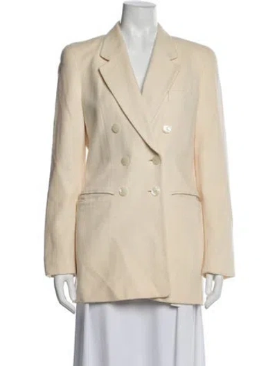Pre-owned Louis Fèraud Lambswool Coat In Neutrals