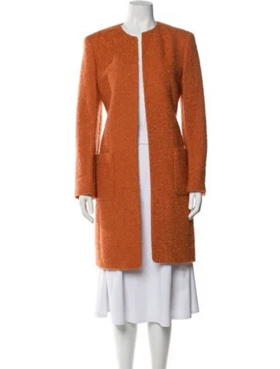 Pre-owned Louis Fèraud Mohair Coat In Orange