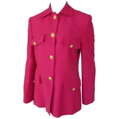 Pre-owned Louis Fèraud Louis Feraud Pink Light Wool Blazer
