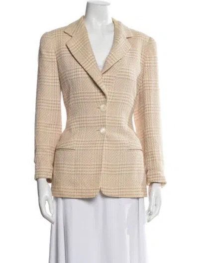 Pre-owned Louis Fèraud Plaid Print Blazer In Multi