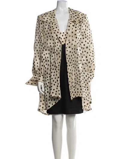 Pre-owned Louis Fèraud Polka Dot Print Dress Set In Black