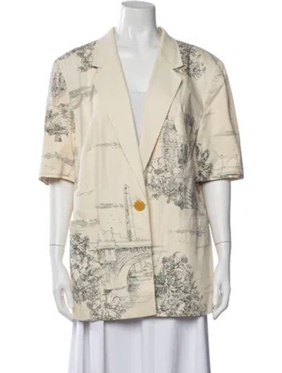 Pre-owned Louis Fèraud Printed Blazer In Neutral