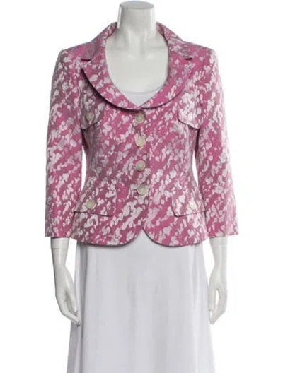 Pre-owned Louis Fèraud Printed Evening Jacket In Pink
