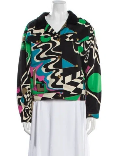 Pre-owned Louis Fèraud Printed Jacket In Black