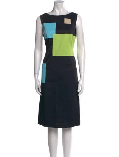 Pre-owned Louis Fèraud Printed Knee-length Dress In Black