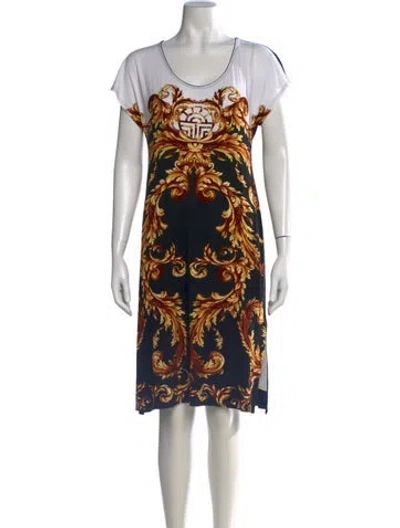 Pre-owned Louis Fèraud Printed Knee-length Dress In Neutrals