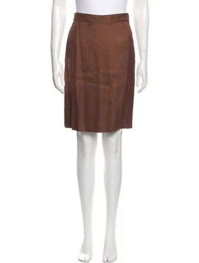 Pre-owned Louis Fèraud Printed Knee-length Skirt In Brown