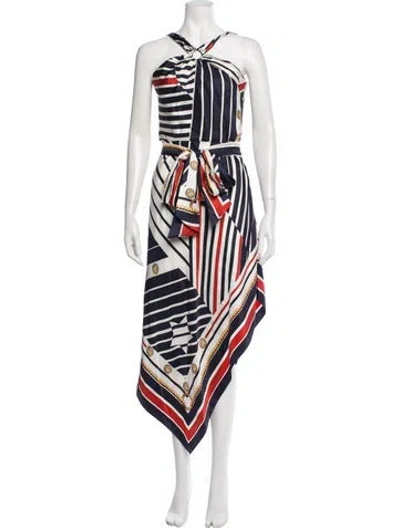 Pre-owned Louis Fèraud Printed Midi Length Dress In Multicolor