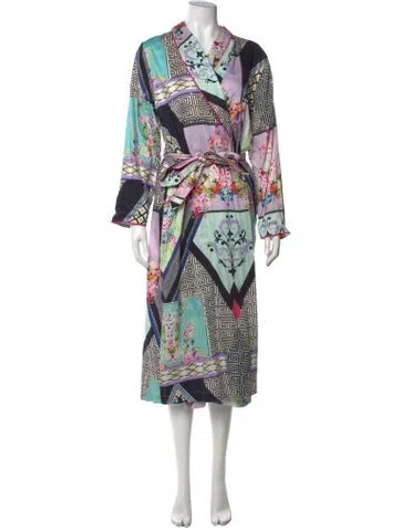 Pre-owned Louis Fèraud Printed Robe In Pink