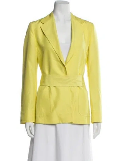 Pre-owned Louis Fèraud Silk Blazer In Yellow