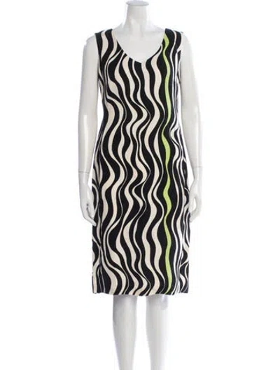 Pre-owned Louis Fèraud Silk Knee-length Dress In Black